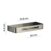 Portaoggetti rettangolare doccia Nerva di Gedy in Acciaio Inox - Spazzolato by CeramicStore | Lo specialista del tuo bagno