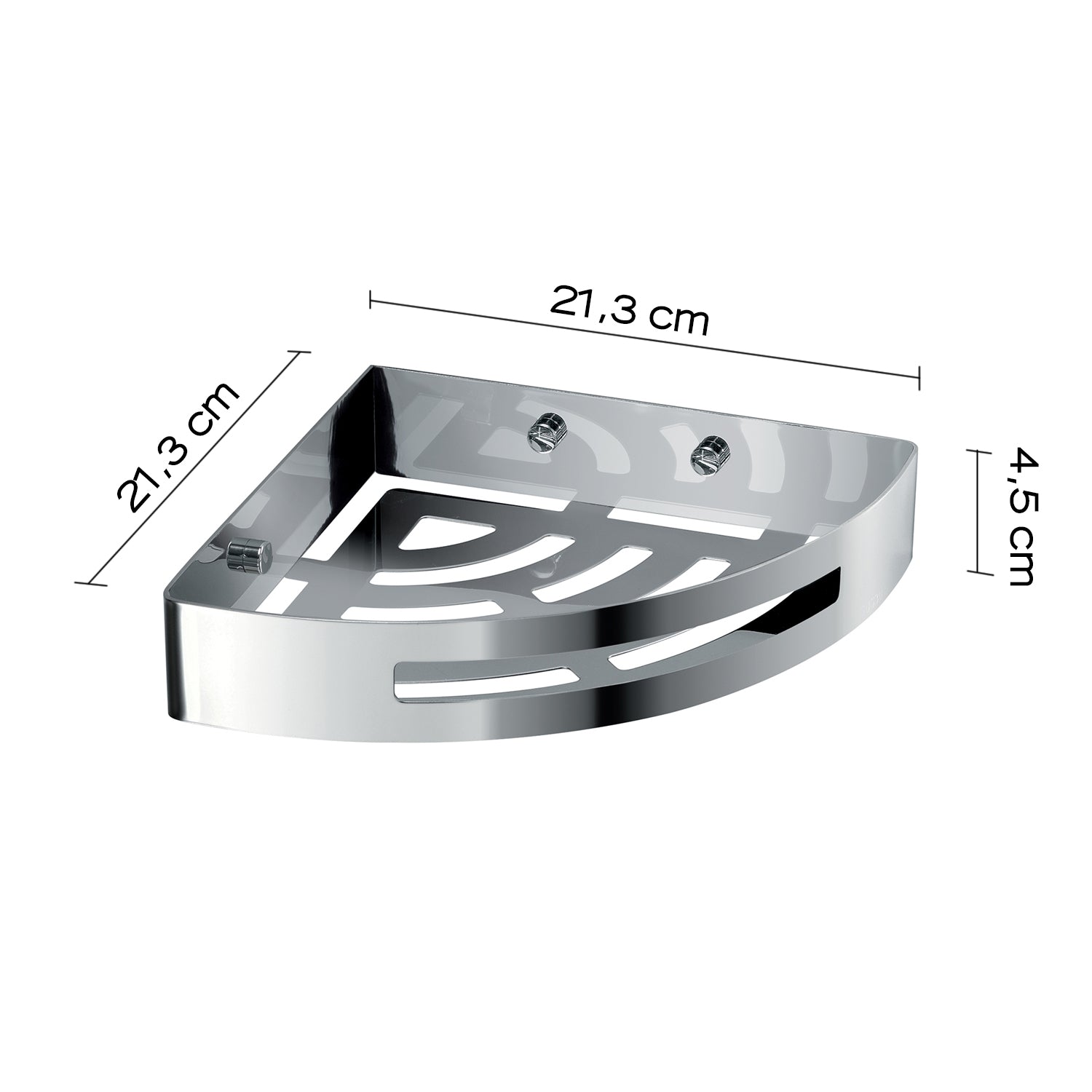 Portaoggetti doccia angolare Nerva di Gedy in Acciaio Inox - Lucido by CeramicStore | Lo specialista del tuo bagno