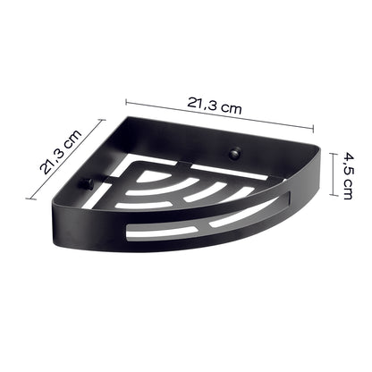 Portaoggetti doccia angolare Nerva di Gedy in Acciaio Inox - Nero Matt by CeramicStore | Lo specialista del tuo bagno