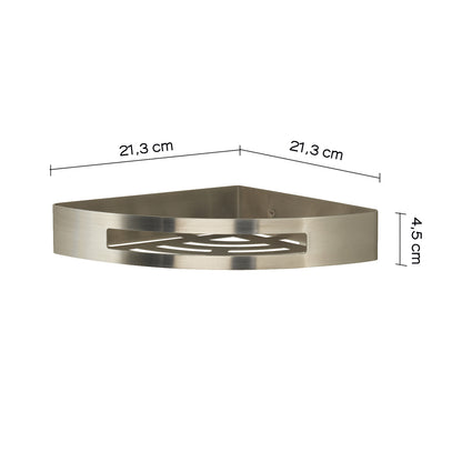 Portaoggetti doccia angolare Nerva di Gedy in Acciaio Inox - Spazzolato by CeramicStore | Lo specialista del tuo bagno