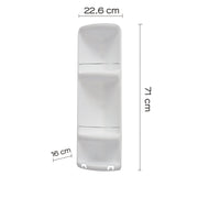 Portaoggetti doccia angolare a 3 ripiani modello Caesar di Gedy - Bianco by CeramicStore | Lo specialista del tuo bagno