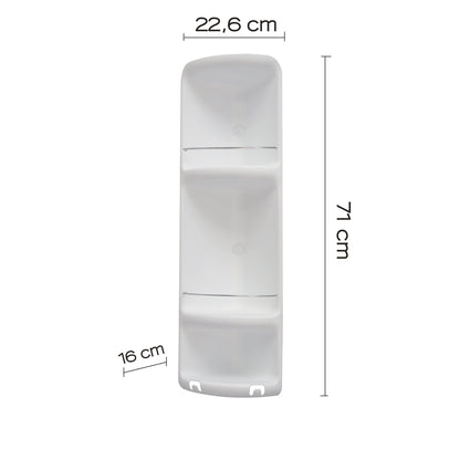 Portaoggetti doccia angolare a 3 ripiani modello Caesar di Gedy - Bianco by CeramicStore | Lo specialista del tuo bagno