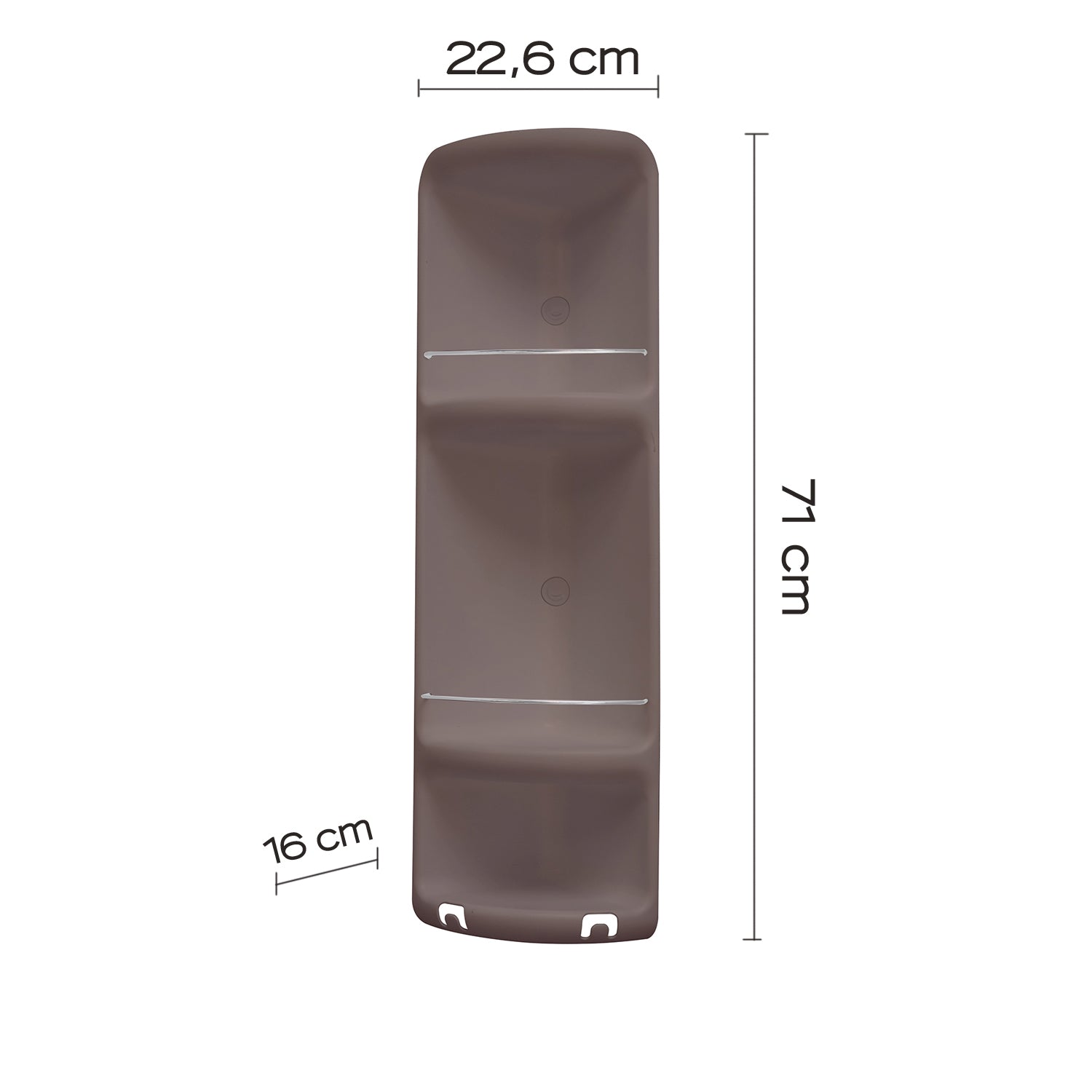 Portaoggetti doccia angolare a 3 ripiani modello Caesar di Gedy - Tortora by CeramicStore | Lo specialista del tuo bagno