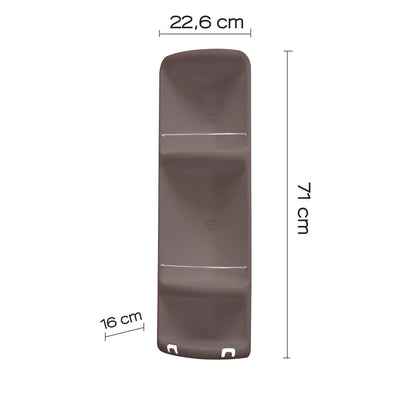 Portaoggetti doccia angolare a 3 ripiani modello Caesar di Gedy - Tortora by CeramicStore | Lo specialista del tuo bagno