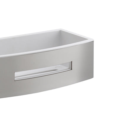 Portaoggetti rettangolare doccia modello Poseidon di Gedy in Acciaio Inox - Bianco by CeramicStore | Lo specialista del tuo bagno
