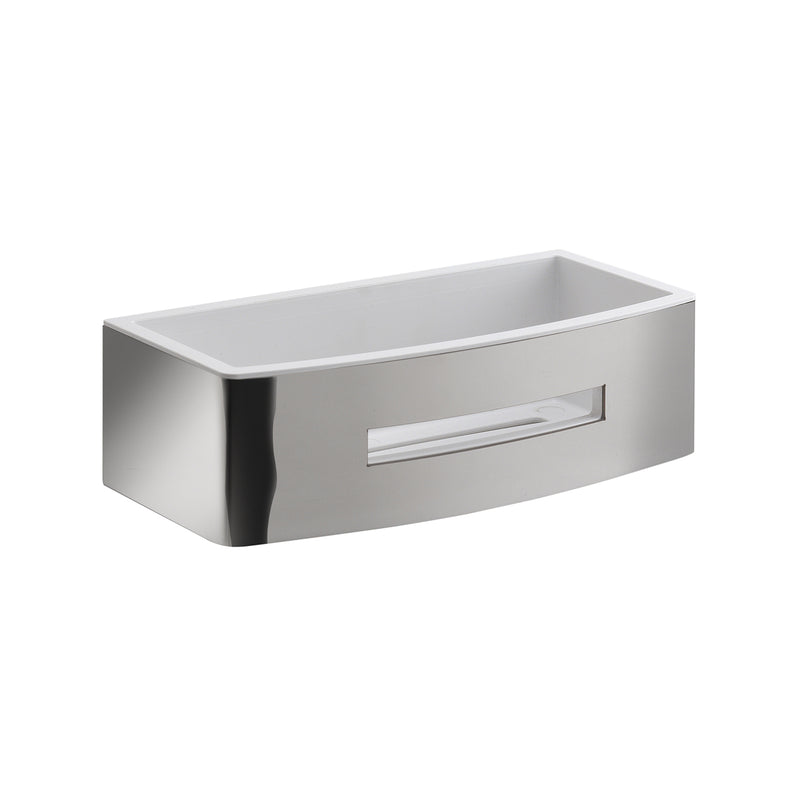 Portaoggetti rettangolare doccia modello Poseidon di Gedy in Acciaio Inox - Bianco by CeramicStore | Lo specialista del tuo bagno