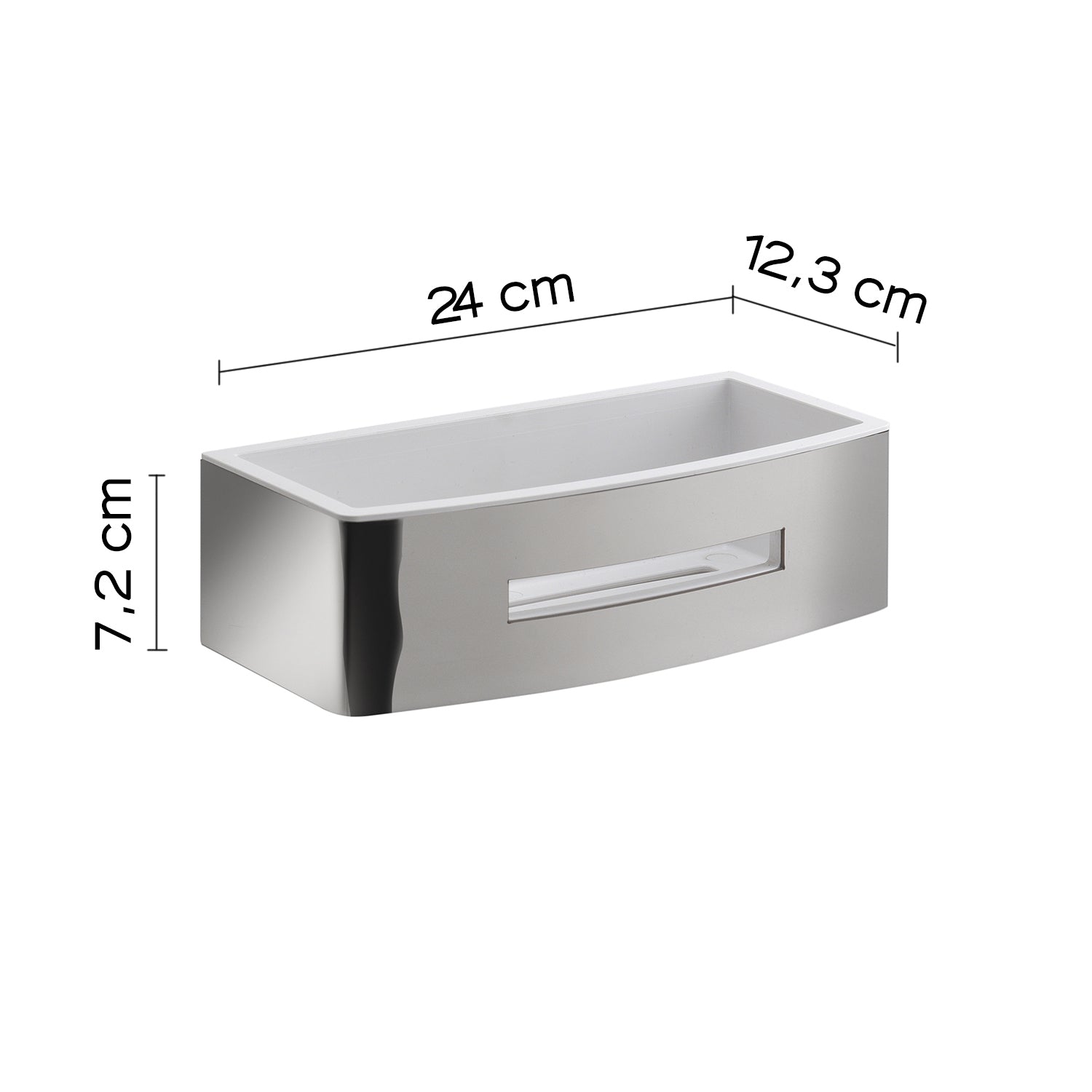 Portaoggetti rettangolare doccia modello Poseidon di Gedy in Acciaio Inox - Bianco by CeramicStore | Lo specialista del tuo bagno