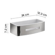 Portaoggetti rettangolare doccia modello Poseidon di Gedy in Acciaio Inox - Bianco by CeramicStore | Lo specialista del tuo bagno