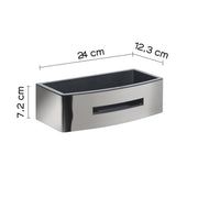 Portaoggetti rettangolare doccia modello Poseidon di Gedy in Acciaio Inox - Nero/Lucido by CeramicStore | Lo specialista del tuo bagno
