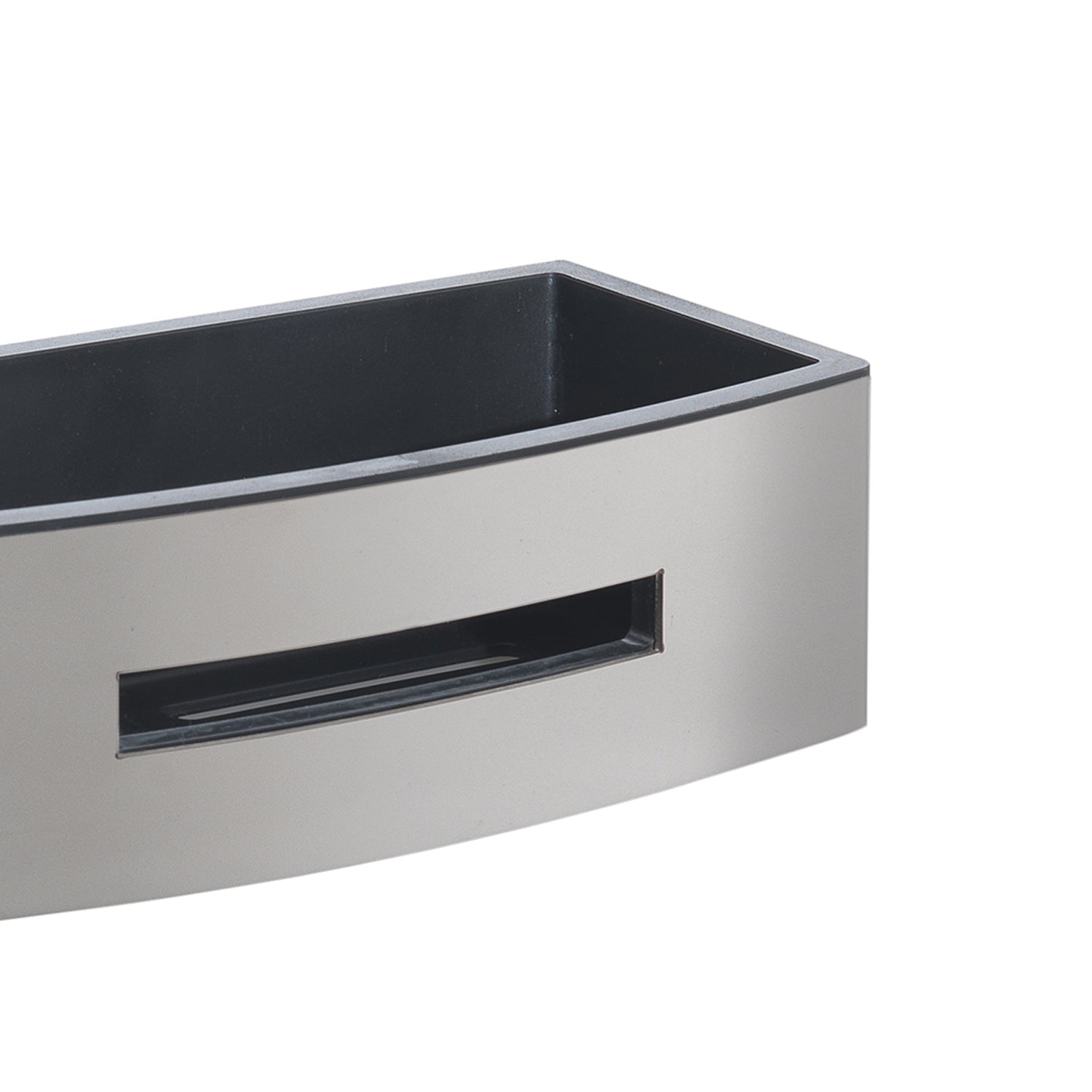Portaoggetti rettangolare doccia modello Poseidon di Gedy in Acciaio Inox - Nero/Lucido by CeramicStore | Lo specialista del tuo bagno