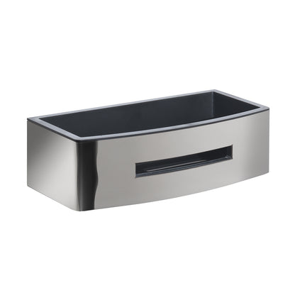 Portaoggetti rettangolare doccia modello Poseidon di Gedy in Acciaio Inox - Nero/Lucido by CeramicStore | Lo specialista del tuo bagno