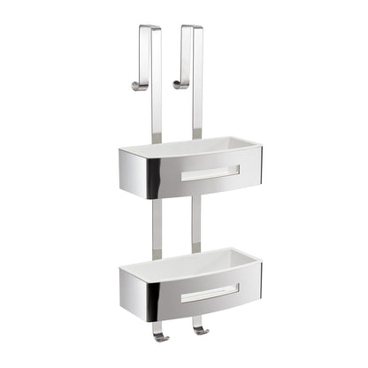 Portaoggetti doccia appendibile a 2 ripiani modello Poseidon di Gedy - Bianco by CeramicStore | Lo specialista del tuo bagno