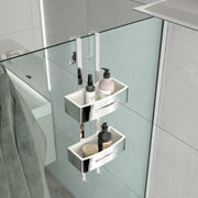 Portaoggetti doccia appendibile a 2 ripiani modello Poseidon di Gedy - Bianco by CeramicStore | Lo specialista del tuo bagno