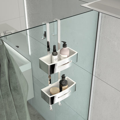 Portaoggetti doccia appendibile a 2 ripiani modello Poseidon di Gedy - Bianco by CeramicStore | Lo specialista del tuo bagno