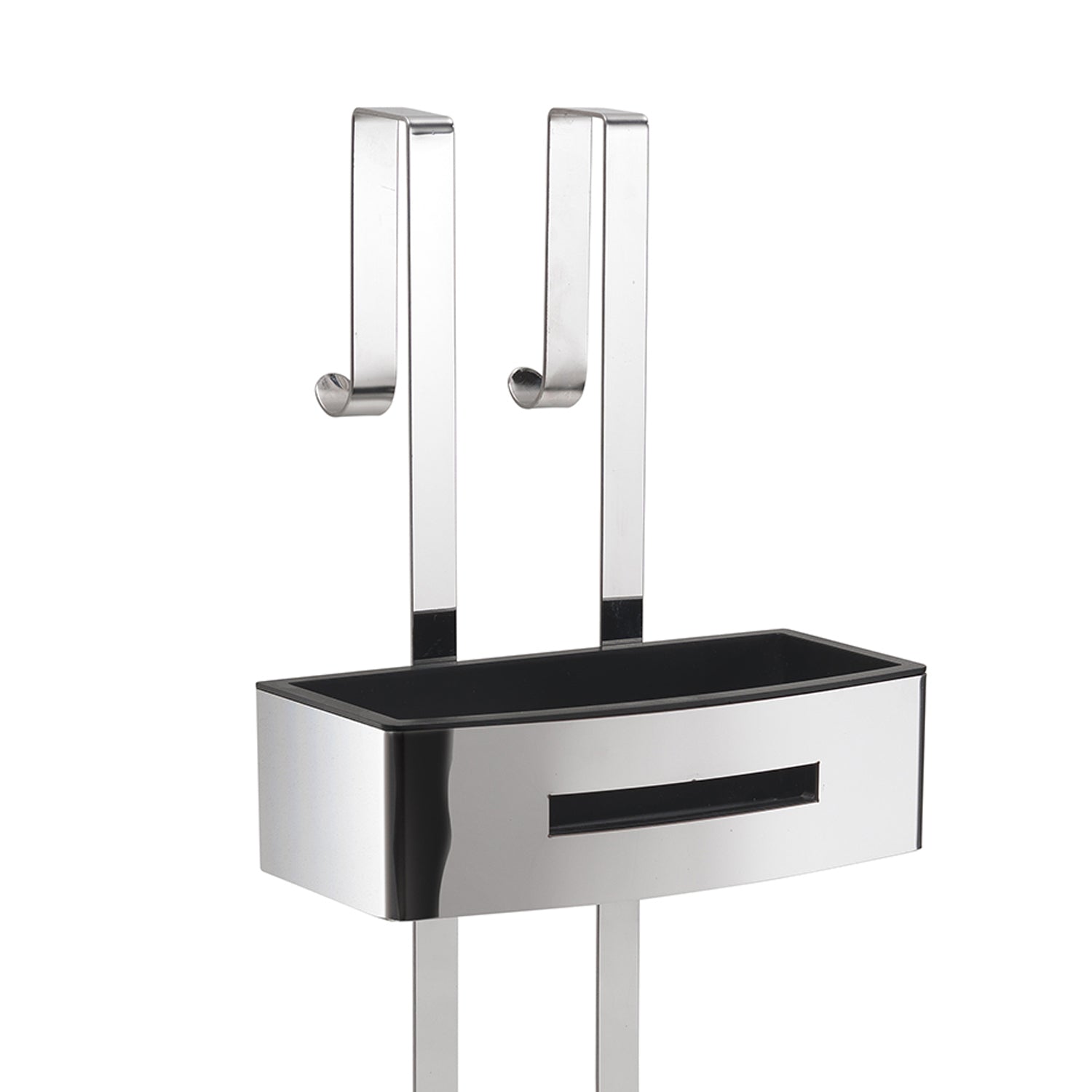 Portaoggetti doccia appendibile a 2 ripiani modello Poseidon di Gedy - Nero lucido by CeramicStore | Lo specialista del tuo bagno