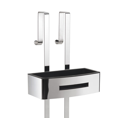 Portaoggetti doccia appendibile a 2 ripiani modello Poseidon di Gedy - Nero lucido by CeramicStore | Lo specialista del tuo bagno