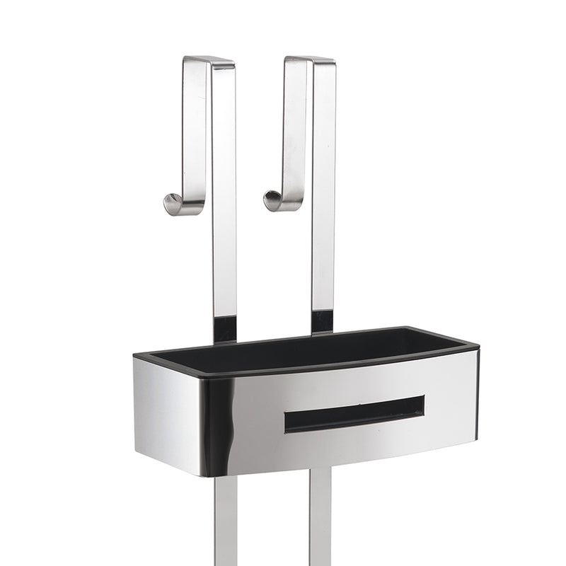 Portaoggetti doccia appendibile a 2 ripiani modello Poseidon di Gedy - Nero lucido by CeramicStore | Lo specialista del tuo bagno
