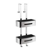 Portaoggetti doccia appendibile a 2 ripiani modello Poseidon di Gedy - Nero lucido by CeramicStore | Lo specialista del tuo bagno