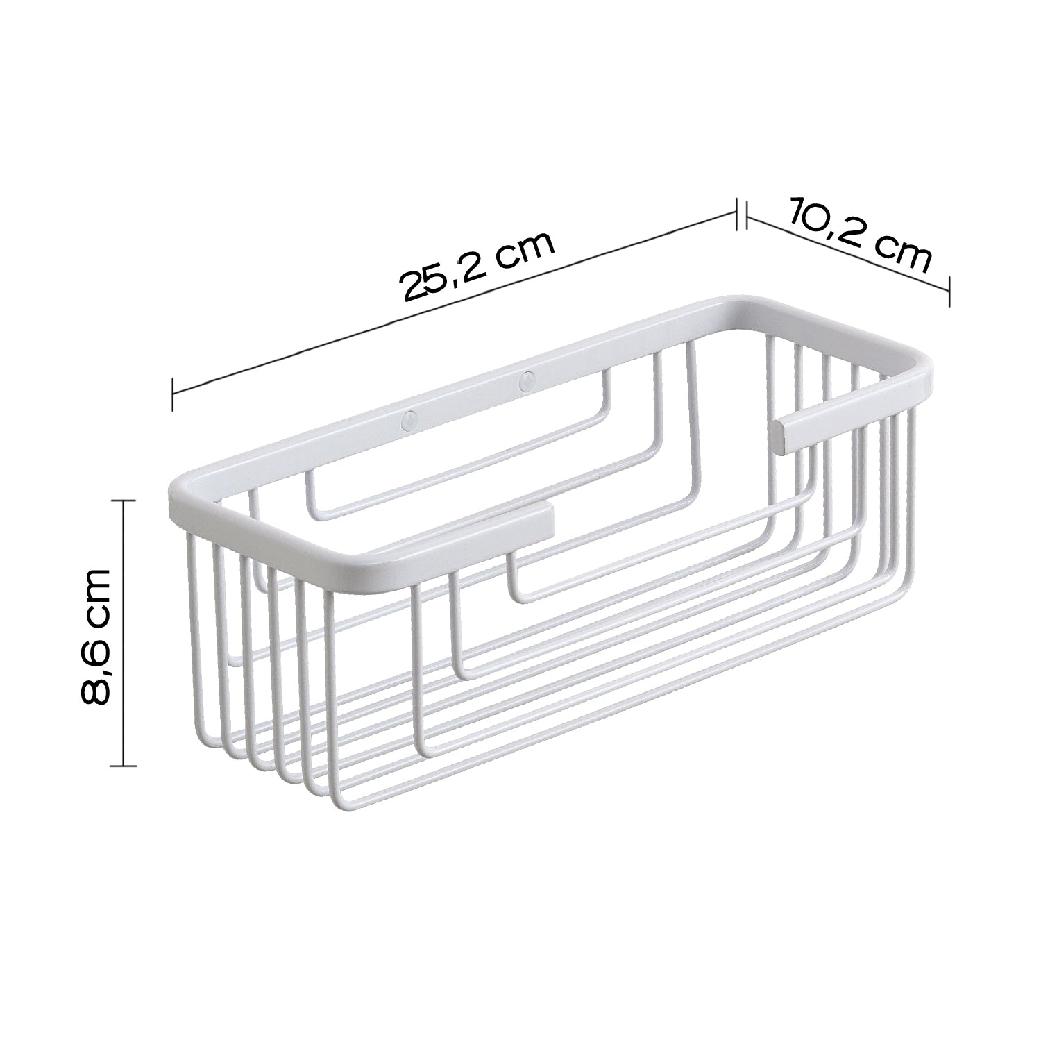 Portaoggetti doccia rettangolare alto modello Augustus di Gedy - Bianco by CeramicStore | Lo specialista del tuo bagno