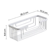 Portaoggetti doccia rettangolare alto modello Augustus di Gedy - Bianco by CeramicStore | Lo specialista del tuo bagno