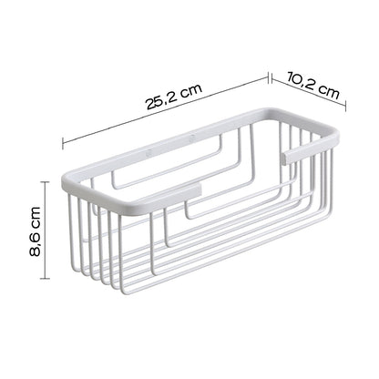 Portaoggetti doccia rettangolare alto modello Augustus di Gedy - Bianco by CeramicStore | Lo specialista del tuo bagno
