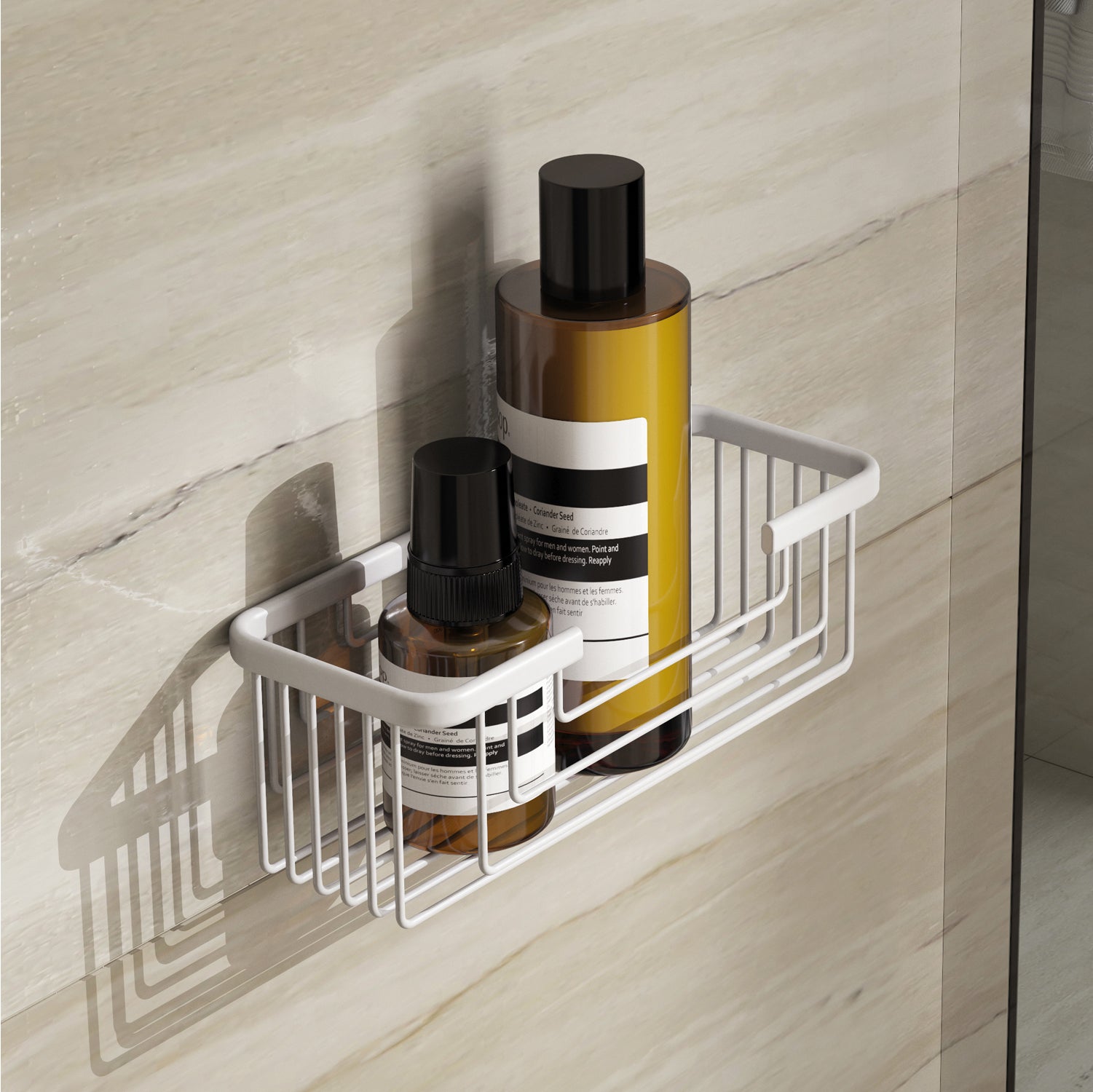 Portaoggetti doccia rettangolare alto modello Augustus di Gedy - Bianco by CeramicStore | Lo specialista del tuo bagno