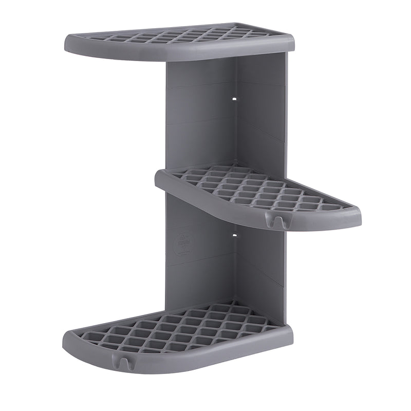 Portaoggetti doccia angolare modello Oscar di Gedy - Grigio by CeramicStore | Lo specialista del tuo bagno