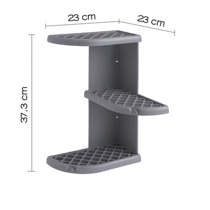 Portaoggetti doccia angolare modello Oscar di Gedy - Grigio by CeramicStore | Lo specialista del tuo bagno