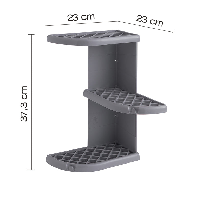 Portaoggetti doccia angolare modello Oscar di Gedy - Grigio by CeramicStore | Lo specialista del tuo bagno