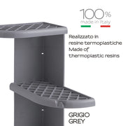 Portaoggetti doccia angolare modello Oscar di Gedy - Grigio by CeramicStore | Lo specialista del tuo bagno