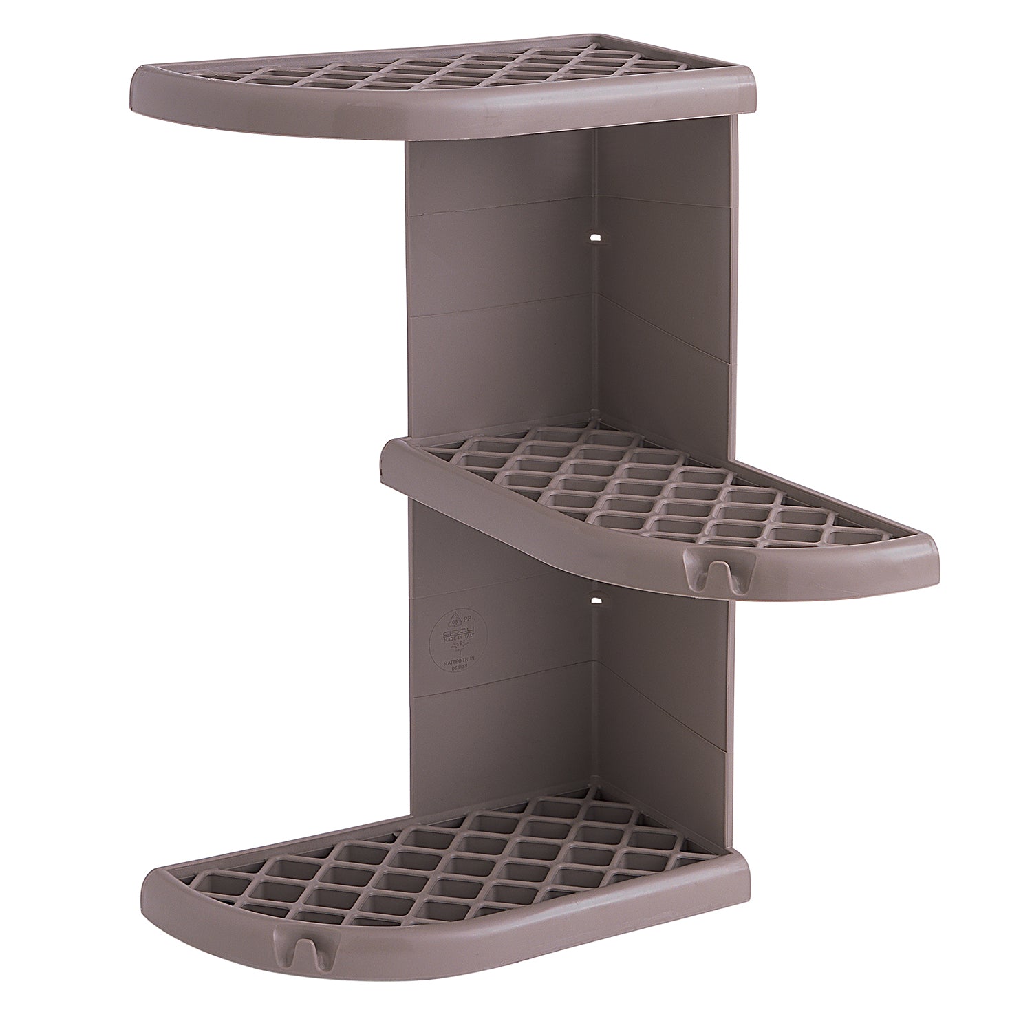 Portaoggetti doccia angolare modello Oscar di Gedy - Tortora by CeramicStore | Lo specialista del tuo bagno
