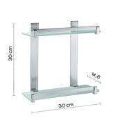 Portasapone e oggetti per doccia Gedy Cloud, alluminio e vetro temperato cm 30x14,6x30 by CeramicStore | Lo specialista del tuo bagno