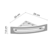 Portaoggetti doccia angolare modello Clip di Gedy - Bianco by CeramicStore | Lo specialista del tuo bagno