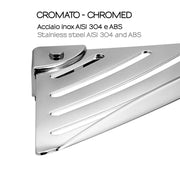 Portaoggetti angolare Essential di Gedy in Acciaio Inox - Cromato by CeramicStore | Lo specialista del tuo bagno