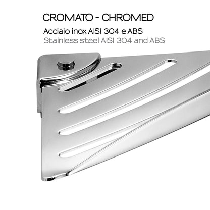 Portaoggetti angolare Essential di Gedy in Acciaio Inox - Cromato by CeramicStore | Lo specialista del tuo bagno