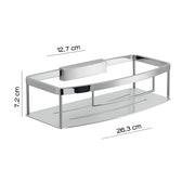 Portaoggetti doccia rettangolare modello Tobago di Gedy in Acciaio Inox - Cromato by CeramicStore | Lo specialista del tuo bagno