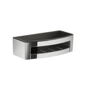 Portaoggetti doccia rettangolare modello Zante di Gedy in Cromall e ABS - Cromato/Nero by CeramicStore | Lo specialista del tuo bagno