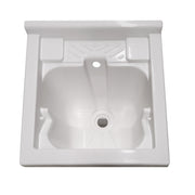 Lavatoio lavanderia con mobile idrofugo e vasca in resina 50x50x23,5 cm color bianco e completo di tavoletta by CeramicStore | Lo specialista del tuo bagno