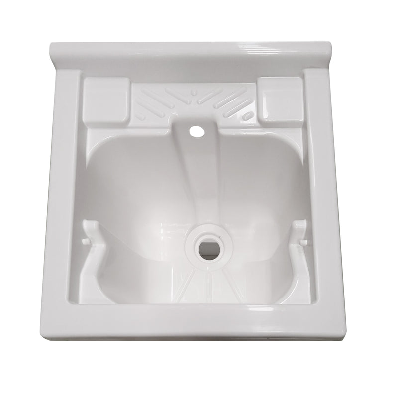 Lavatoio lavanderia con mobile idrofugo e vasca in resina 50x50x23,5 cm color bianco e completo di tavoletta by CeramicStore | Lo specialista del tuo bagno