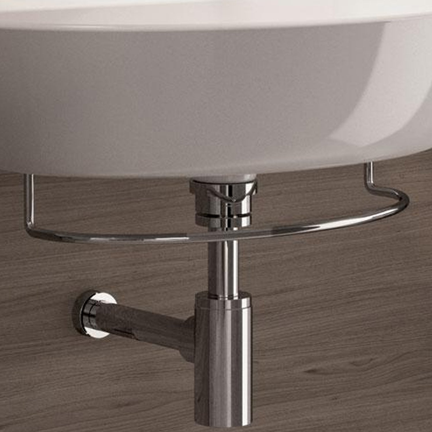 Portasciugamani in ottone cromato per lavabo Mascalzone 65x45 cm by CeramicStore | Lo specialista del tuo bagno