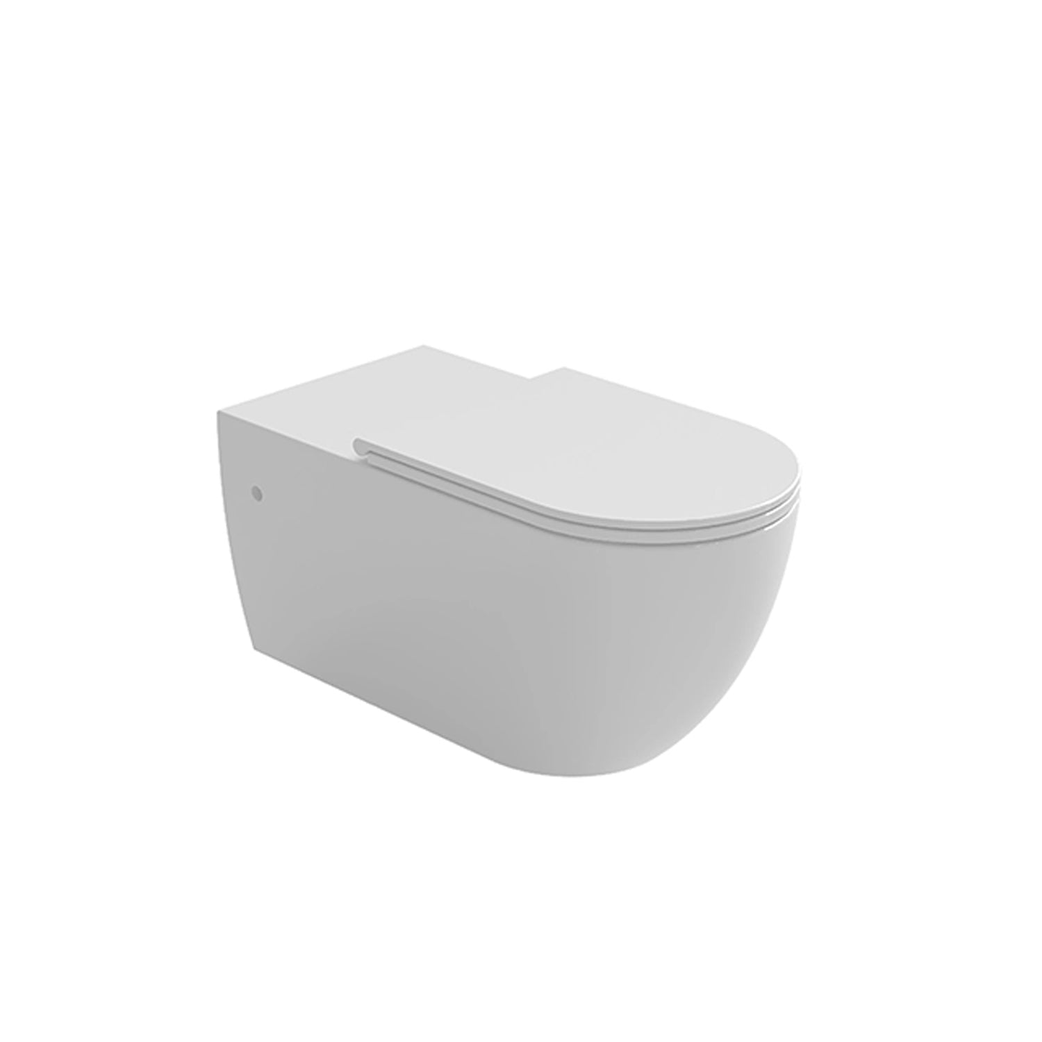 Vaso sospeso modello Comoda di Azzurra Ceramica per diversamente abili 70à—36à—H34 cm - Bianco Lucido