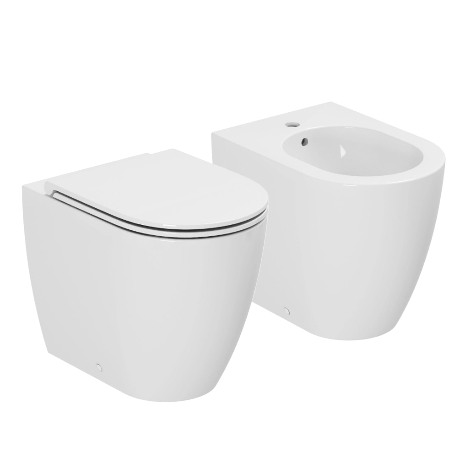 Sanitari filomuro senza brida Ceramica Azzurra serie Comoda