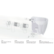Set sanitari a terra Azzurra Comoda H50 con scarico traslato 56x36