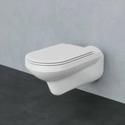 Vaso sospeso Thin di Azzurra Ceramica per diversamente abili 75Ã—36Ã—H37 cm - Bianco Lucido