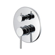Composizione di miscelatori per lavabo, bidet e doccia 3 vie con easy box Moon in ottone cromato by CeramicStore | Lo specialista del tuo bagno