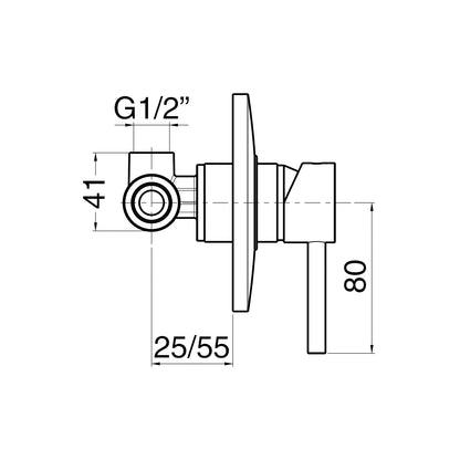 Composizione di miscelatori per lavabo alto, bidet e doccia Moon in ottone cromato by CeramicStore | Lo specialista del tuo bagno