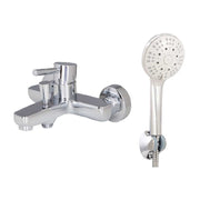 Composizione di miscelatori per lavabo incasso con easy box, bidet e vasca Moon in ottone cromato by CeramicStore | Lo specialista del tuo bagno