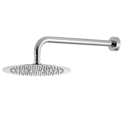 Kit doccia con incasso a una via e soffione tondo 200 mm in ottone cromato Moon by CeramicStore | Lo specialista del tuo bagno