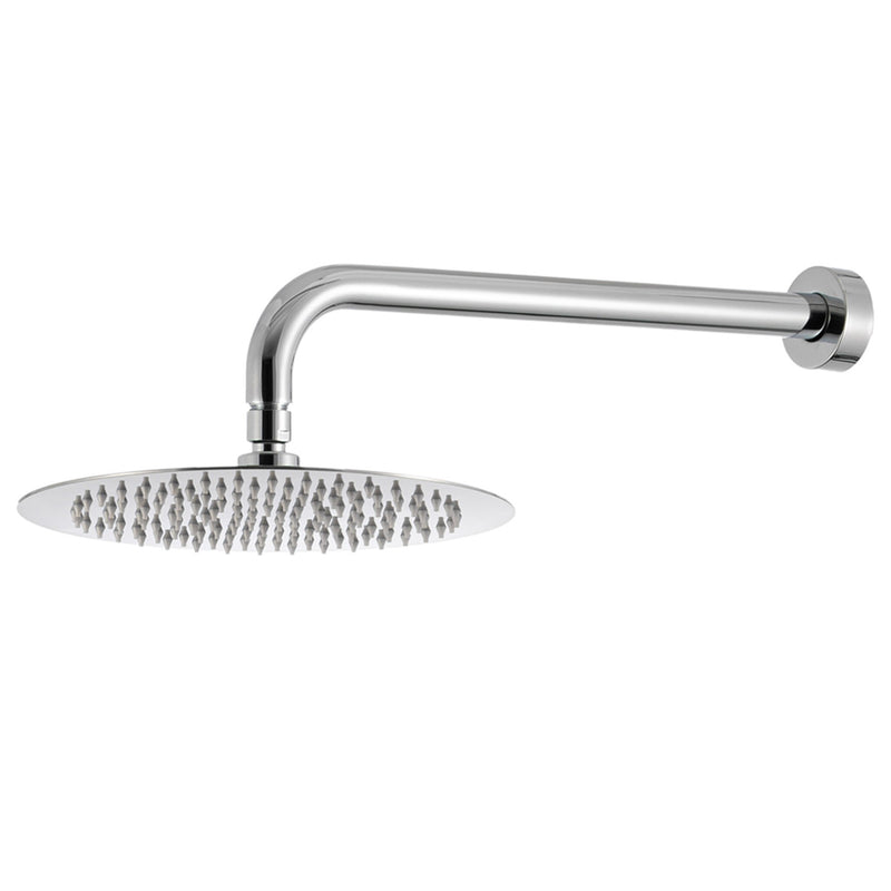 Kit doccia con incasso a una via e soffione tondo 200 mm in ottone cromato Moon by CeramicStore | Lo specialista del tuo bagno