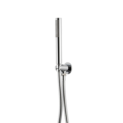 Kit doccia con incasso a due vie e soffione tondo 200 mm in ottone cromato Moon by CeramicStore | Lo specialista del tuo bagno